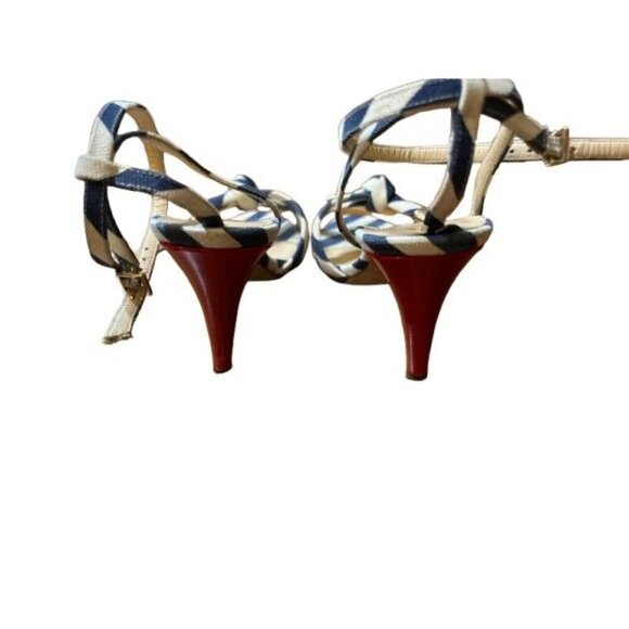 Kate Spade Strappy high heel sandals made in Italy nautical open toe Size 7.5 - Picture 9 of 13